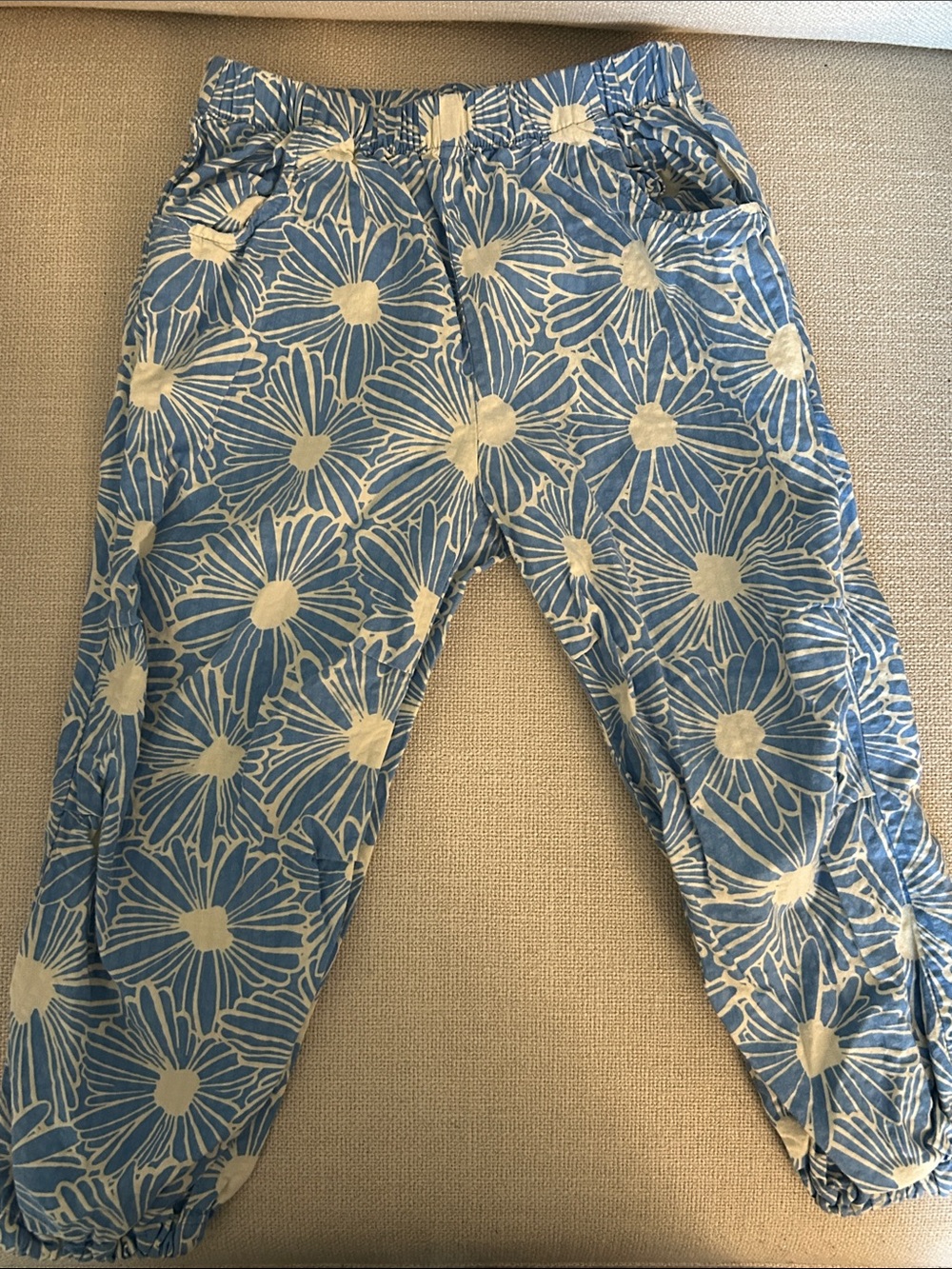 Zara Blue Floral Print Kids pants